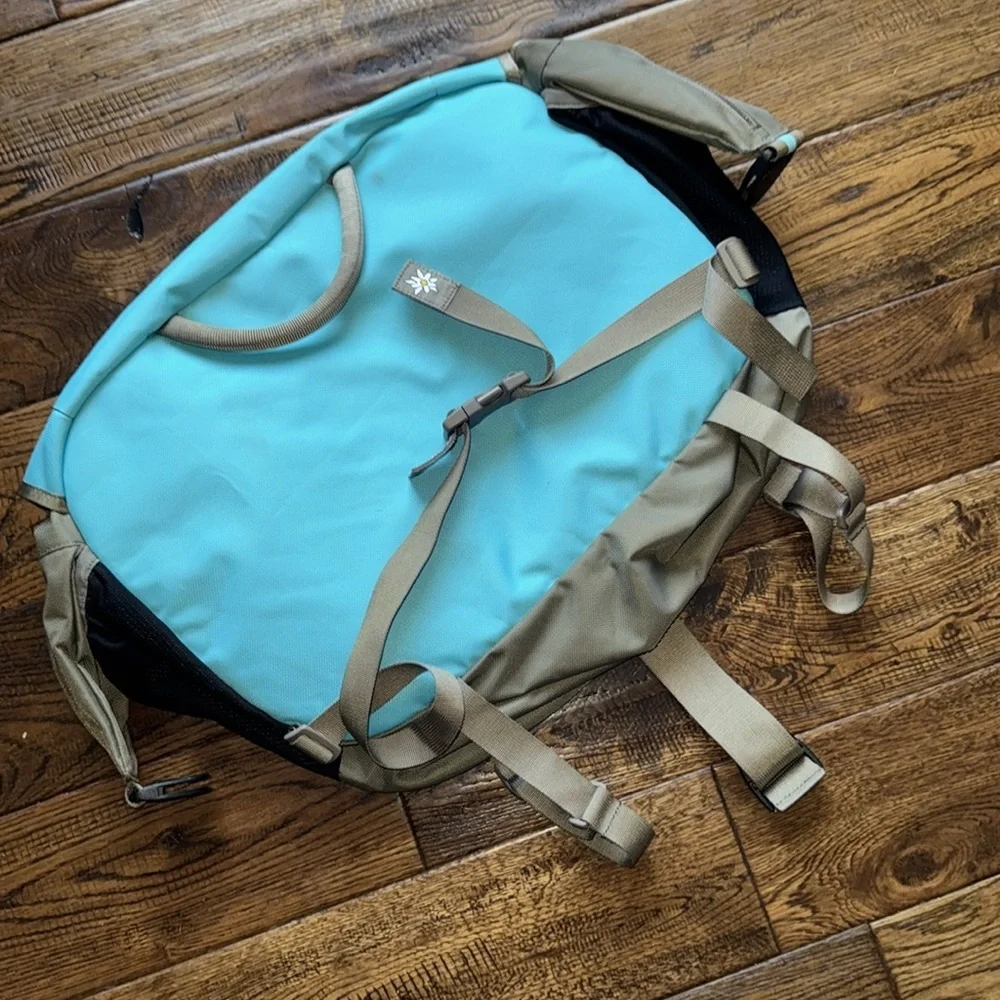 Sherpani Blue and Tan Diaper Bag